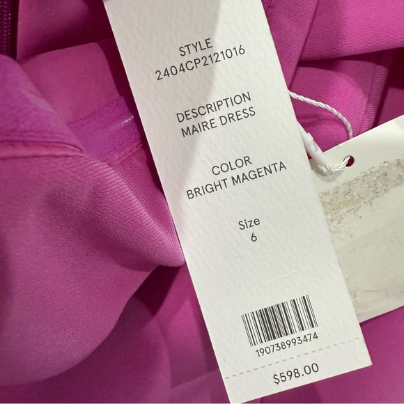 NWT Veronica Beard Maire Mini Strapless in Bright Magenta Purple - Picture 8 of 8